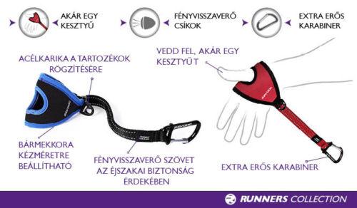 Ezydog Handy póráz 38 cm piros
