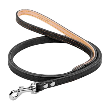 Collar varrás nélküli egyrétegű bőr póráz – fekete