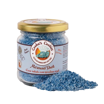 Cooka's Mermaid Dust – kék varázspor kutyáknak kókuszból és spirulinából