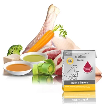 Platinum Menu Duck + Turkey nedves kutyatáp 375g