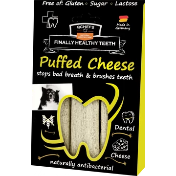 Qchefs Puffed Cheese Természetes Fogtisztító Stick Kutyáknak