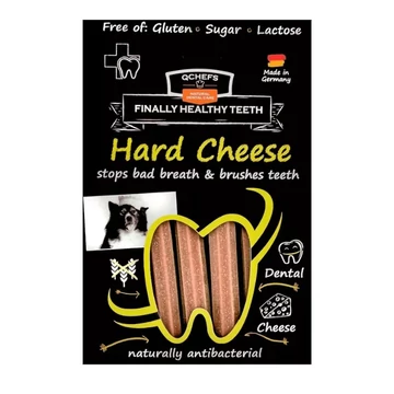 Qchefs Hard Cheese Természetes Fogtisztító Stick Kutyáknak