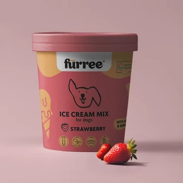 Furree Természetes Fagyipor Kutyáknak Kollagénnel + Ajándék Fagyiforma – Eper