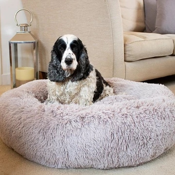 Zoon Ovális kifordítható sötétszürke extrapuha szőrös kutyafekhely M