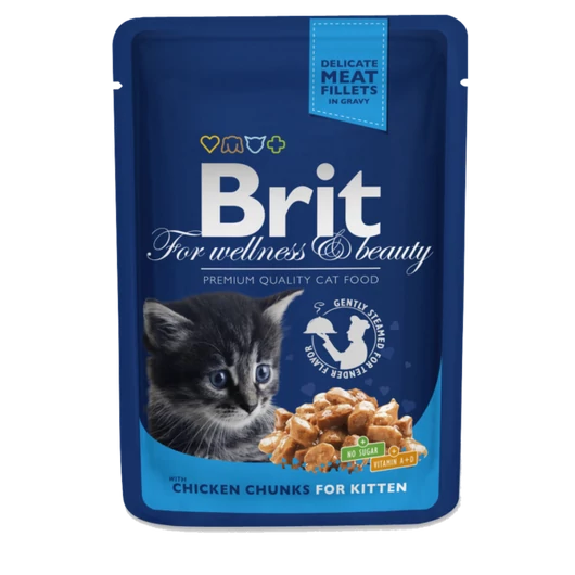 Brit Premium Cat Pounches Chicken Chunks For Kitten