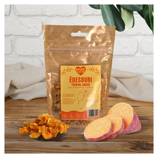 BARF LOVE Édesburgonya Tréning Jutalomfalat Kutyáknak 100 g