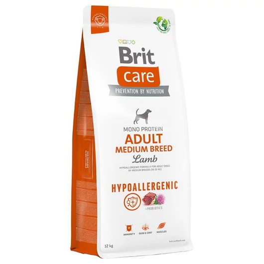 Brit Care Adult Medium Breed Hipoallergén bárányos kutyatáp
