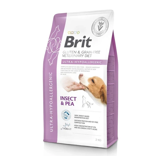 Brit Veterinary Diets Ultra Hypoallergenic – Gabonamentes Száraztáp Érzékeny Kutyáknak