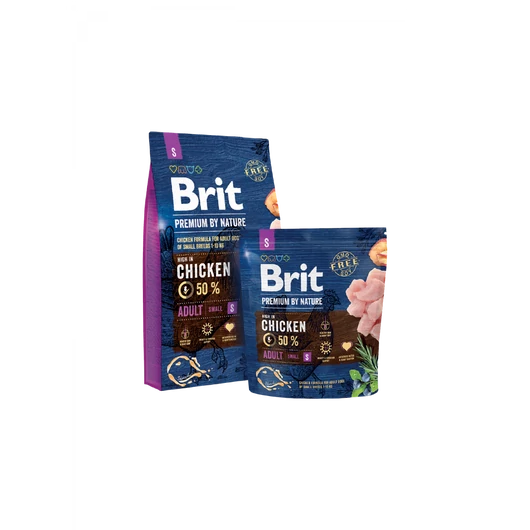 Brit Premium by Nature felnőtt csirkés kutyatáp kistestű kutyáknak