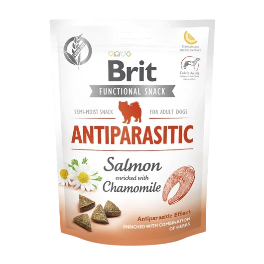 Brit Care Functional Snack Antiparasitic lazacos-kamillás jutalomfalat kutyáknak 150 g