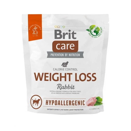 Brit Care Weight Loss Hipoallergén Kutyatáp Hízásra Hajlamos Kutyáknak Nyulas
