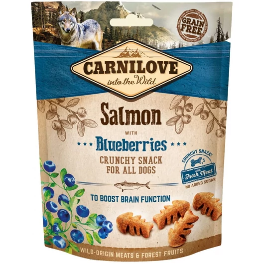 Carnilove Dog Crunchy Snack Salmon with blueberries - Lazac áfonyával