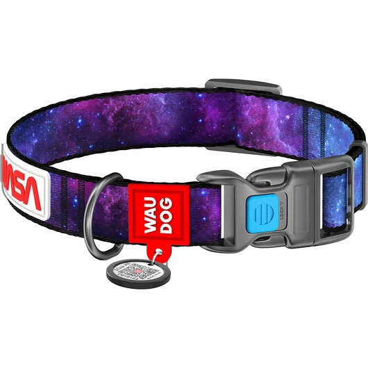 WAUDOG QR Tag Nylon csatos nyakörv "NASA21"
