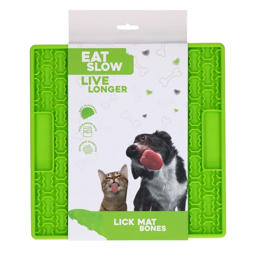 Eat Slow Live Longer Lick Mat Bones – habzsolásgátló nyalogatós tálca