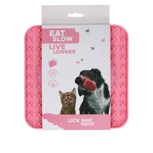 Eat Slow Live Longer Lick Mat Wave habzsolásgátló nyalogatós tálca