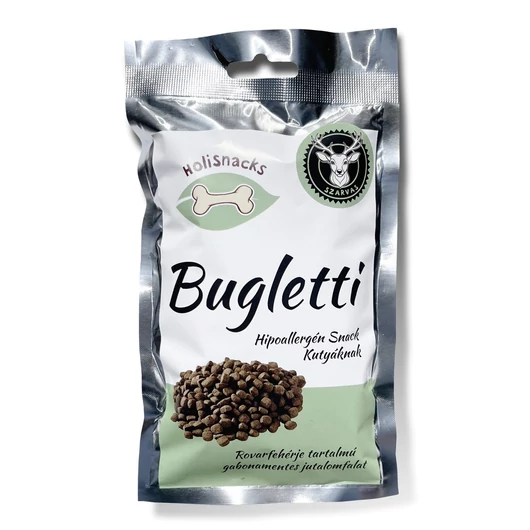 Holisnacks Bugletti hipoallergén snack kutyáknak szarvasmájas 100g