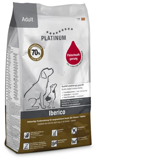Platinum Natural Iberico+Greens Hipoallergén Felnőtt Kutyatáp