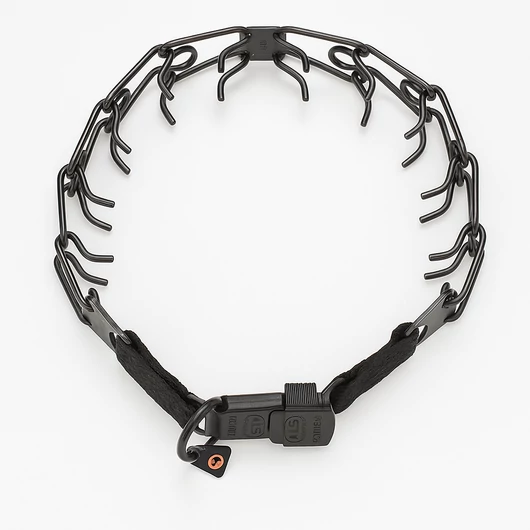 Sprenger Ultra Plus rozsdamentes, fekete kiképzőnyakörv fémcsattal