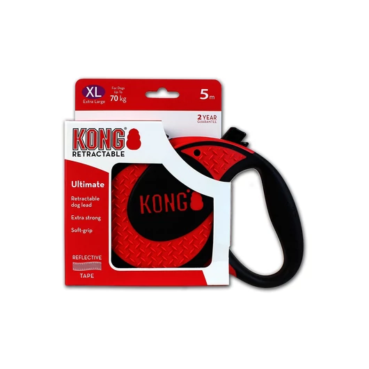 Kong Ultimate visszahúzódó póráz piros
