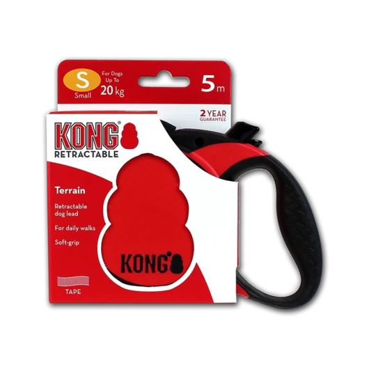 Kong visszahúzódó póráz piros S (20 kg)