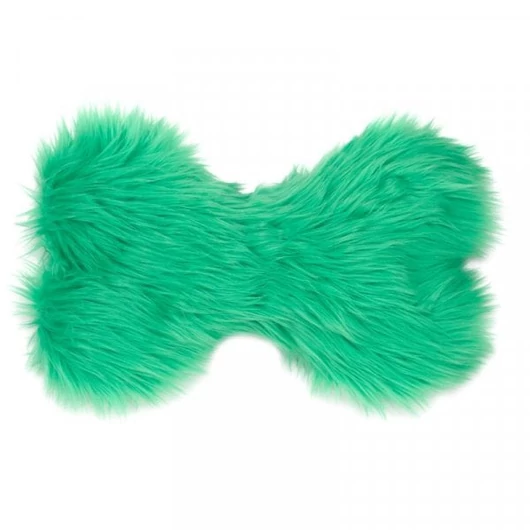 Zoon Mókacsont plüss szőrös csont formájú sípoló kutyajáték  Zöld