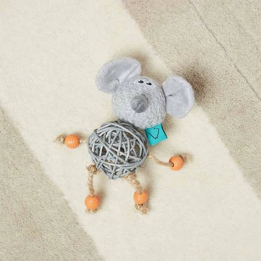 Zoon Rattan plüss egérke macskajáték macskamentával 13 cm