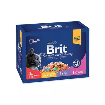 Brit Premium Cat Pouches Family Plate 12x100g