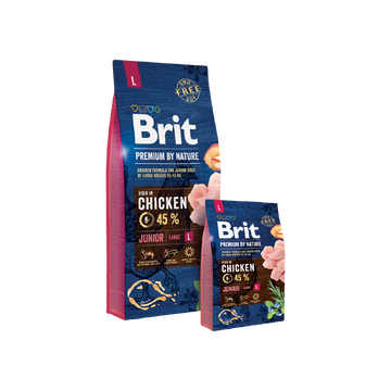 Brit Premium by Nature Large Junior kutyatáp 15 Kg
