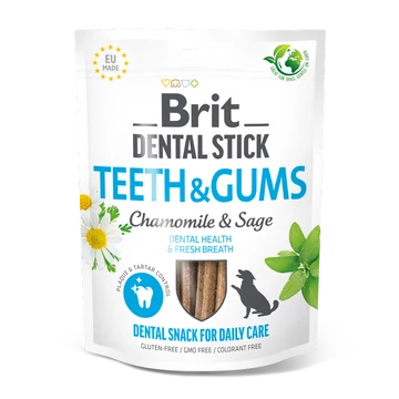 Brit Dental Stick Teeth and Gums Növényi Fogtisztító Rúd Kamillával 251g