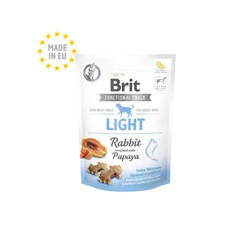 Brit Care Functional Light Monoproteines Félnedves Jutalomfalat Nyúl és Papaya 150g