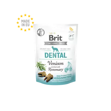 Brit Care Dental Functional Monoproteines Félnedves Jutalomfalat Szarvas és Rozmaring 150g