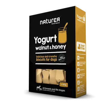 Naturea Gluténmentes Joghurtos, Diós És Mézes Kutyakeksz 140g