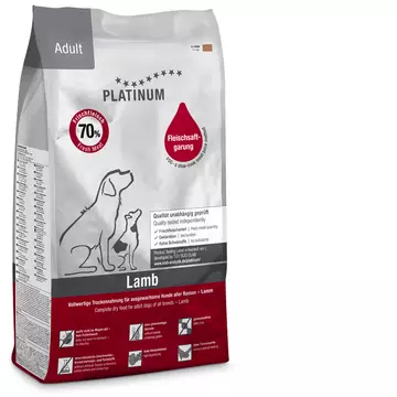 Platinum Natural Adult Lamb+Rice Hipoallergén Felnőtt Kutyatáp 5kg