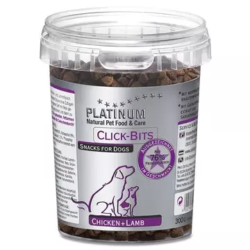 Platinum Click-Bits Chicken+Lamb Gluténmentes Jutalomfalat 300g