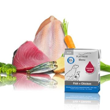 Platinum Menu Fish + Chicken nedves kutyatáp 375 g