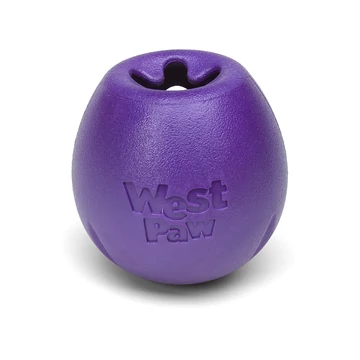 West Paw Rumbl jutalomfalattal tölthető kutyajáték S Eggplant