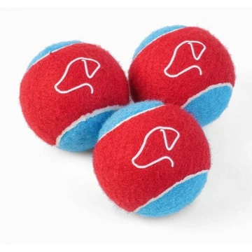 Zoon Gumi teniszlabda kutyajáték 6,5 cm - 3 db - piros-kék