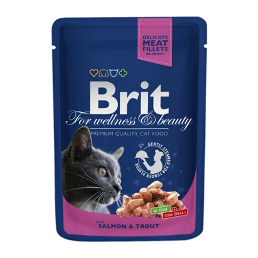 Brit Premium Cat Pouches Norwegian Salmon &amp; Trout