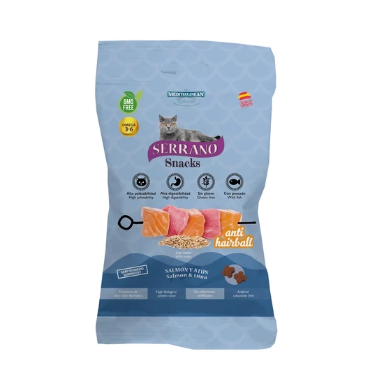 Mediterranean Serrano Anti Hairball jutalomfalat macskáknak