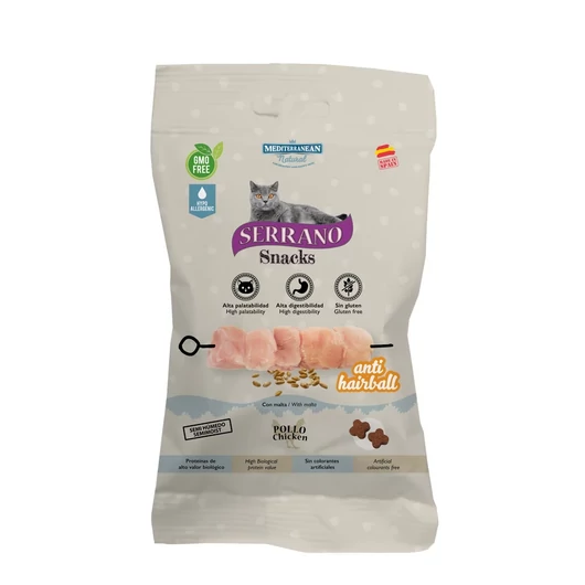 Mediterranean Serrano Anti Hairball jutalomfalat macskáknak