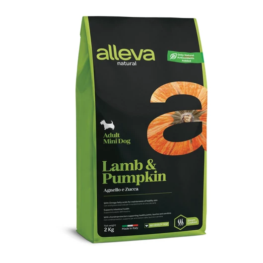 Alleva Natural Gluténmentes Felnőtt Mini Kutyatáp Bárány És Sütőtök