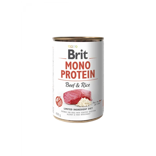 Brit Mono Protein Hipoallergén Gluténmentes Nedves Eledel Marha és Barna Rizs