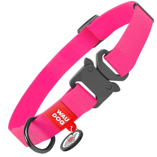 WauDog Metál Fastex Csatos Waterproof Víz- És Szennyeződésálló Collartex Kutyanyakörv