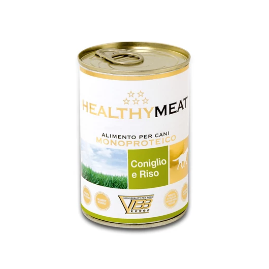 Healthy Meat 95% Nyúl Monoproteines Paté Rizzsel Felnőtt kutyáknak 