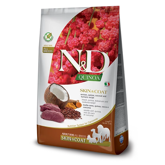 N&amp;D Dog Quinoa Skin&amp;Coat vadhúsos kutyatáp 
