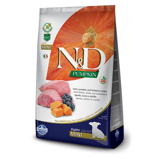 N&amp;D Grain free bárány és áfonya sütőtökkel Puppy Mini kutyatáp