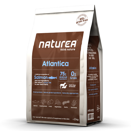 Naturea Atlantica Gabonamentes Hipoallergén Lazacos Kutyatáp