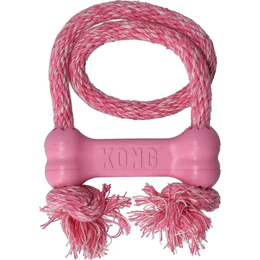 KONG®Puppy Goodie Bone kötéllel kölyök kutyajáték