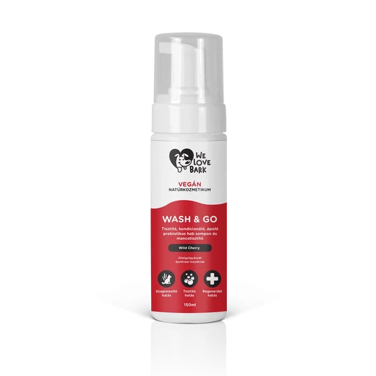 We Love Bark Wash&amp;Go Prebiotikus Víz Nélküli Kutyasampon